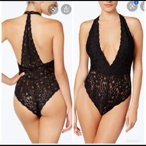 Free People BRAND NEW, GRAY lace body suit